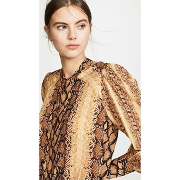 Joie Tops - Joie Snake Print Button-Down Blouse
